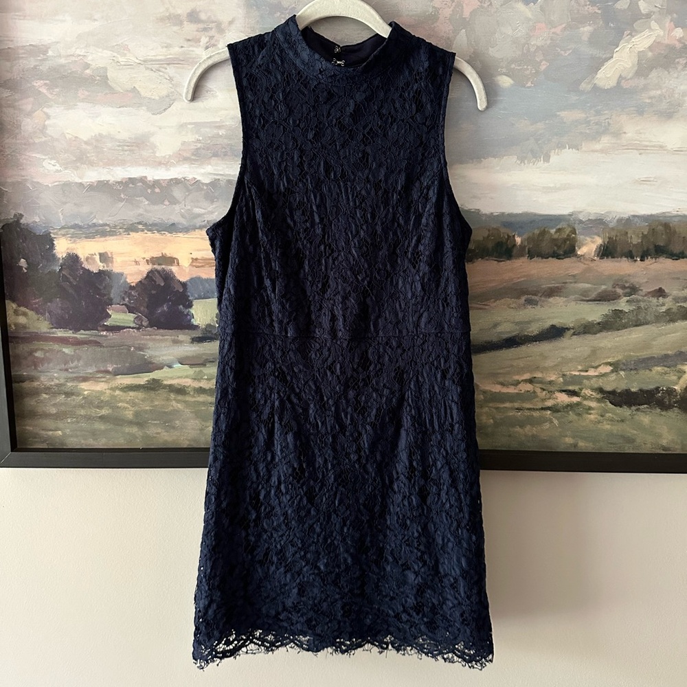 She + Sky Navy Lace Dress